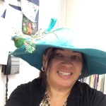 Ms. Matthews modeling Easter Hat